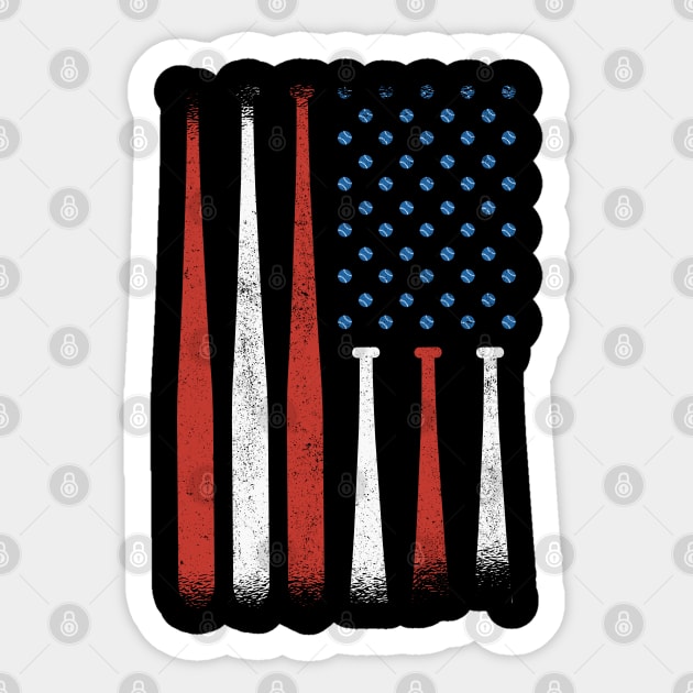 Patriotic Baseball American Flag | 4th of July Sticker by Krishnansh W.